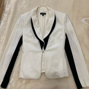 BEBE Color Block White Blazer